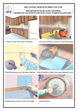 Tile Laying Method Statement Guide | PDF | Tile | Plumbing