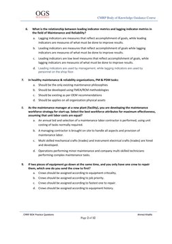 CMRP Exam Practice Questions Guide | PDF