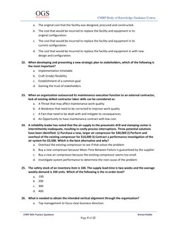 CMRP Exam Practice Questions Guide | PDF