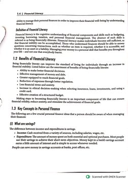 Financial Literacy Notes.pdf Financial Literacy Book | PDF