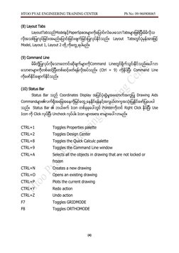 HTOO PYAE ENGINEERING TRAINING CENTER                              Ph No: 09-960908065 
 
(4) 
 
(8) Layout Tabs 
 
LayoutTab