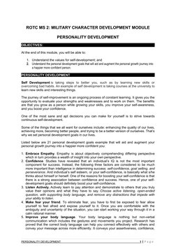 Personality Development Goals Guide | PDF | Morality | Conscience