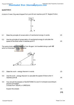 Physical Science Grade 12 SEPT 2022 P1 and Memo | PDF