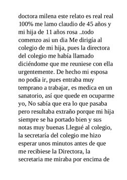 doctora milena este relato es real real
100% me lamo claudio de 45 años y
mi hija de 11 años rosa ..todo
comenzo asi un dia M