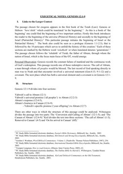 Genises Chapter 12 Worksheets.pdf Exegetical Notes on Genesis 12:1-9 | PDF | Book Of Genesis | Canaan