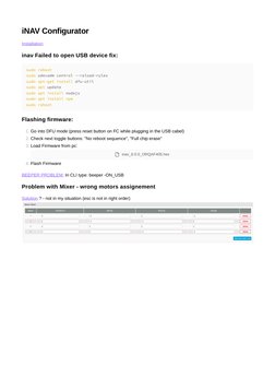 iNAV Configurator Troubleshooting Guide | PDF