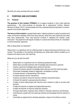 TPN2601/101/0/2024 
5 
 
 
We wish you every success with your studies! 
 
2 
PURPOSE AND OUTCOMES  
 
2.1 
Purpose 
The purp