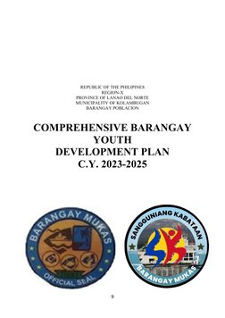 REPUBLIC OF THE PHILIPINES
REGION-X
PROVINCE OF LANAO DEL NORTE
MUNICIPALITY OF KOLAMBUGAN
BARANGAY POBLACION
COMPREHENSIVE B