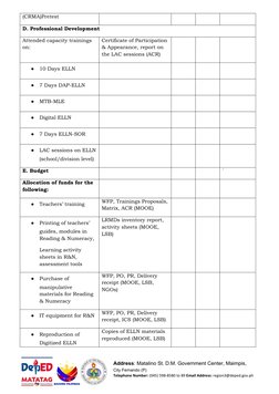 ELLN Program Monitoring and Evaluation Tool | PDF | Cognition | Human ...