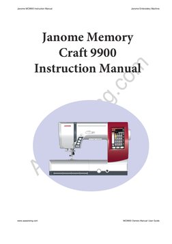 Janome MC9900 Instruction Manual | PDF | Electrical Connector