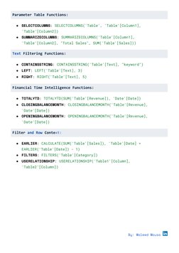 Power BI DAX Functions Cheat Sheet | PDF | Applied Mathematics ...