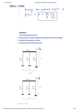 Stiffness Calculation Example Stiffness Calculation for Structural Elements | PDF | Stiffness | Beam ...