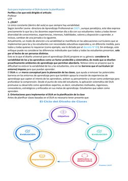 Principios del DUA en Educación Inclusiva | PDF | Aprendizaje | Plan de ...