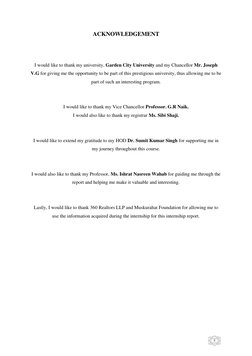 6 
ACKNOWLEDGEMENT 
 
 
 
 
I would like to thank my university, Garden City University and my Chancellor Mr. Joseph 
V.G f