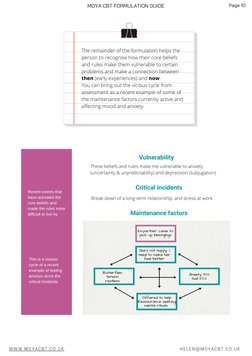 CBT Longitudinal Formulation Guide | PDF | Cognitive Behavioral Therapy ...