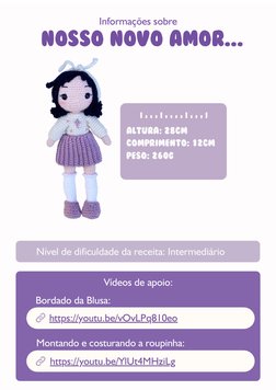 nosso novo amor...
altura: 28cm
comprimento: 12cm
peso: 260g
Informações sobre
Nível de dificuldade da receita: Intermediário