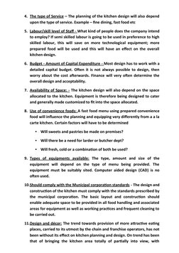 4. The type of Service
 
  – The planning of the kitchen design will also depend
upon the type of service. Example – fine din