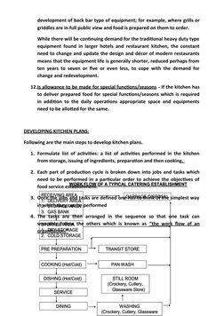 RECEIVING AREA
1. DELIVERY AREA
2. STORAGE AREA
3. GAS BANK
GARBAGE DISPOSAL
WORK FLOW OF A TYPICAL CATERING ESTABLISHMENT
ST