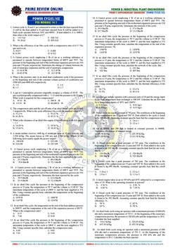 PRIME REVIEW ONLINE 
POWER & INDUSTRIAL PLANT ENGINEERING 
  
MECHANICAL ENGINEERING REVIEW 
_POWER CYCLES/IC 
   
~ 
PSE MOD