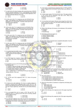 PRIME REVIEW ONLINE 
POWER & INDUSTRIAL PLANT ENGINEERING 
  
MECHANICAL ENGINEERING REVIEW 
  
A. 
4246kl/kg 
B.423.5 ki/kg