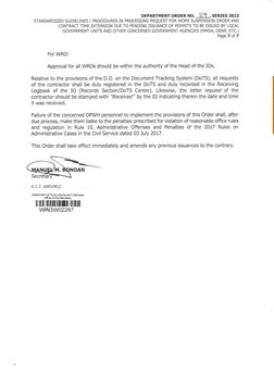 DPWH Guidelines for Work Suspension | PDF | Government | Justice