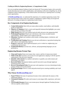 Crafting an Effective Engineering Resume: A Comprehensive Guide
Are you an aspiring engineer looking to land your dream job?