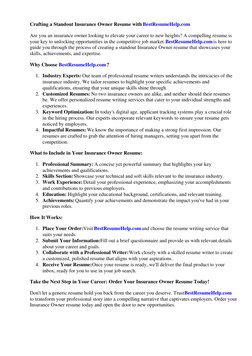 Crafting a Standout Insurance Owner Resume with BestResumeHelp.com (https://Insurance-Owner-Resume.BestResumeHelp.com) (https