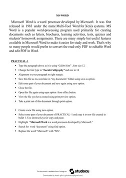 MS Word Practical Assignment Guide | PDF | Microsoft Word | Microsoft Excel