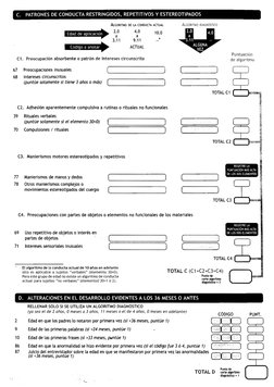 · C. 
PATRONES DE CONDUCTA RESTRINGIDOS, REPETITIVOS Y ESTEREOTIPADOS  
ALGORITMO DE LA CONDUCTA ACTUAL 
ALGORITMO DIAGNÓSTIC