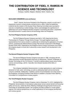 Ramos Administration.pdf Fidel Ramos' Impact on Science & Tech | PDF | Sustainability ...