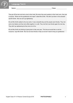 A1+ Unit 7 Language Test | PDF