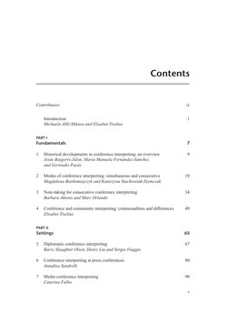 v
Contents
Contributors 
ix
Introduction 
1
Michaela Albl- Mikasa and Elisabet Tiselius
PART I
Fundamentals 
7
1 
Historical