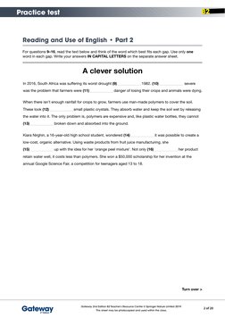 B2 Practice Test: Reading Skills | PDF