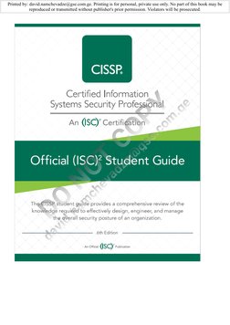 CISSP Official (ISC) 2 Student Guide 6th Edition | PDF | Graphic