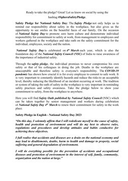 National Safety Day Pledge 2023 | PDF | Occupational Safety And Health ...