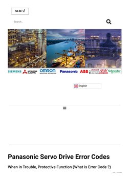 Panasonic Servo Drive Error Codes Guide PDF Power Supply Electric