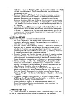 CAS2 Cognitive Assessment Overview | PDF | Attention | Working Memory