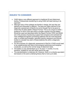 CAS2 Cognitive Assessment Overview | PDF | Attention | Working Memory