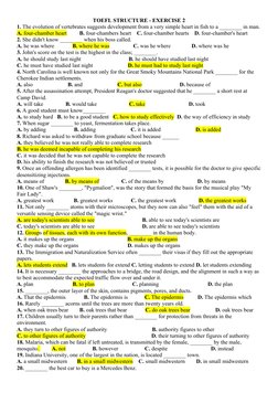 TOEFL Structure Practice Exercises | PDF | Solar System | Thunder