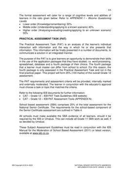 5/5 
 
IEB Copyright © 2014–2023 
NATIONAL SENIOR CERTIFICATE HANDBOOK 
 
IMPLEMENTATION DATE: GRADE 12, 2023 
The forma