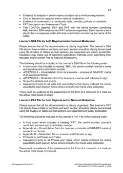 5/9 
 
IEB Copyright © 2014–2023 
NATIONAL SENIOR CERTIFICATE HANDBOOK 
 
IMPLEMENTATION DATE: GRADE 12, 2023 
• Evidenc