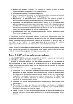 2.
Medidas: Las medidas adoptadas para combatir las prácticas opuestas al entorno
organizacional favorable y los actos de vio