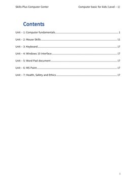 Computer Basics for Kids: Level 1 | PDF | Computer Network | Internet