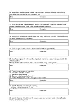 Error Correction Exercises for Students | PDF