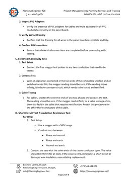 Megger Testing Method Statement | PDF | Electrical Wiring ...