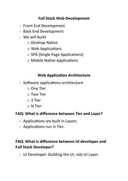 Full Stack Web Development Overview | PDF | Internet & Web | World Wide Web