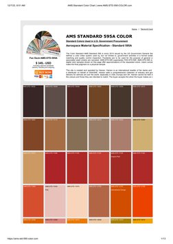 AMS-STD-595A Color Chart Overview | PDF | Brown | Green