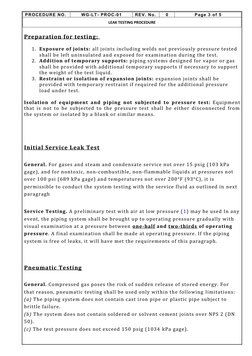 Leak Testing Procedure Overview | PDF | Leak | Pressure