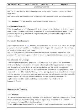 Leak Testing Procedure Overview | PDF | Leak | Pressure