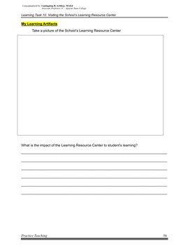 Visiting the School's Learning Resource Center | PDF | Learning ...